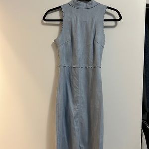 NWT blue velvet aqua dress XS
